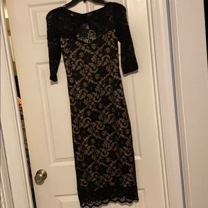 Black lace maternity dress